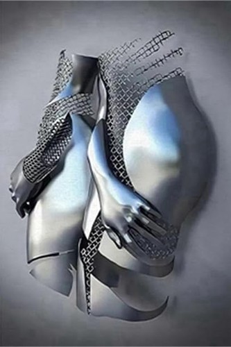 Modern metal effect - 3d,
