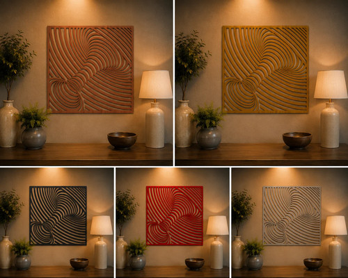 Twisted tunnel metal wall - 3d,
