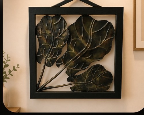 Large metal leaf wall art - 3d,