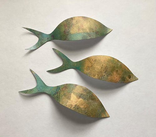 Fish metal effect wall art - fish,
