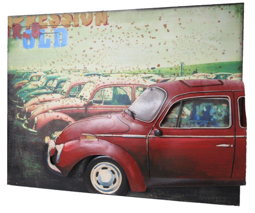 Picture vintage metal wall - picture,
