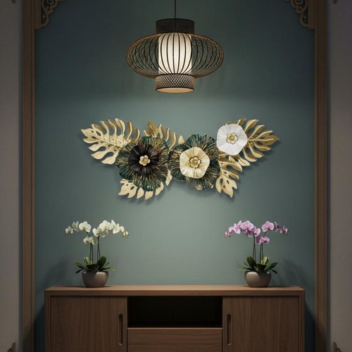 Metal flower wall decor - metal,