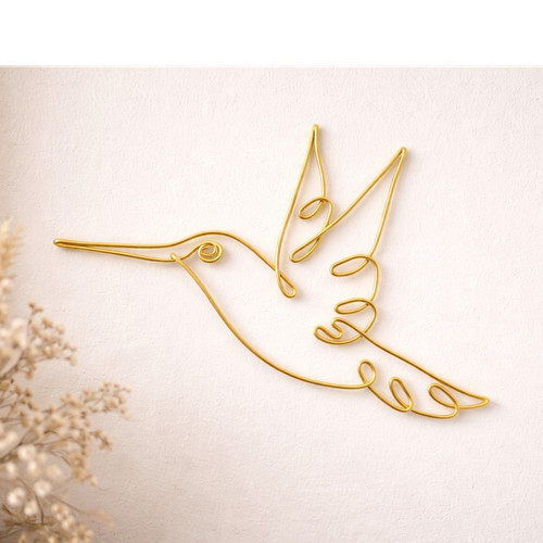 Hummingbird wire wall art - hummingbird,