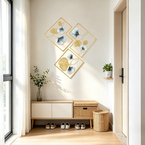 3pcs metal gold - gold+blue, art