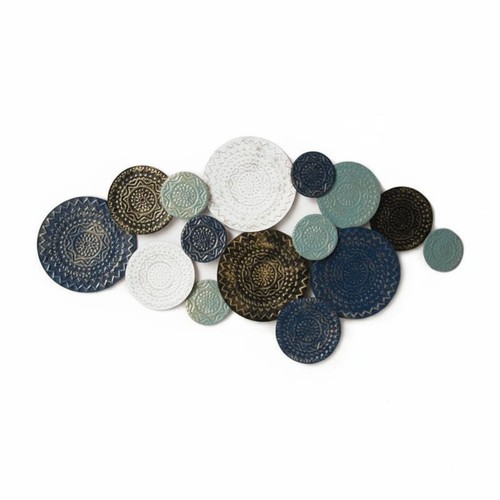 Metal disc wall art - metal, 3d