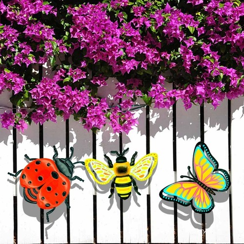 3pcs metal insect wall - 3pcs, 3d