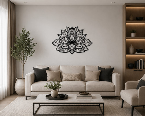 Lotus metal wall art - wall,