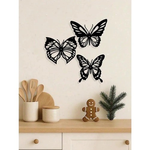 Metal butterfly wall art - 3d,