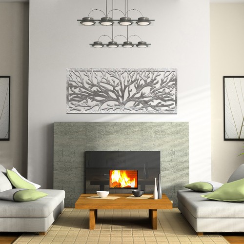 Metal tree branch wall - branch, art