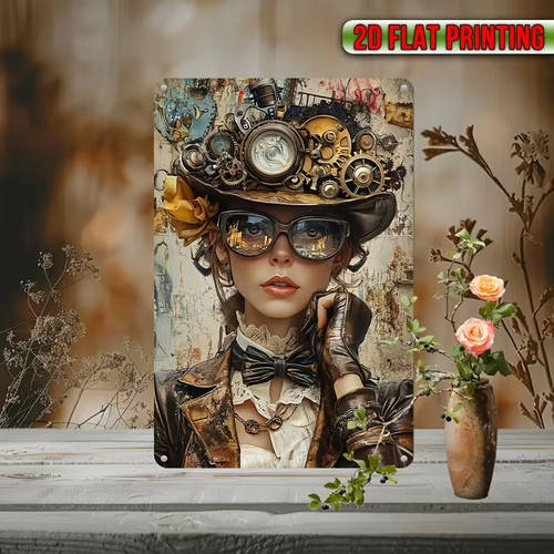 Steampunk cyberpunk metal wall - metal,