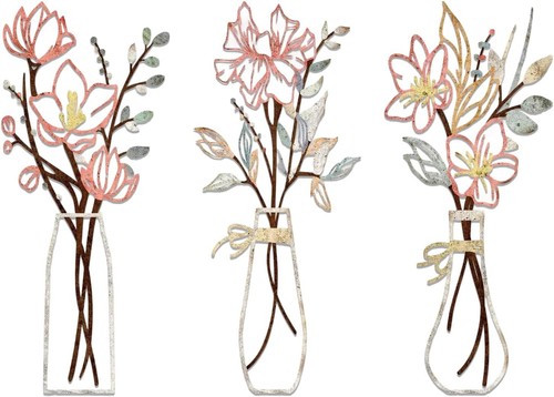 Vibrant pink flower vase - vase,