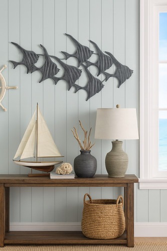 Large metal wall art school - large, 3d