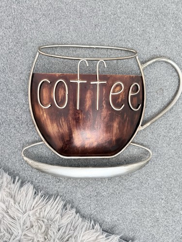 Metal coffee wall art - 3d,