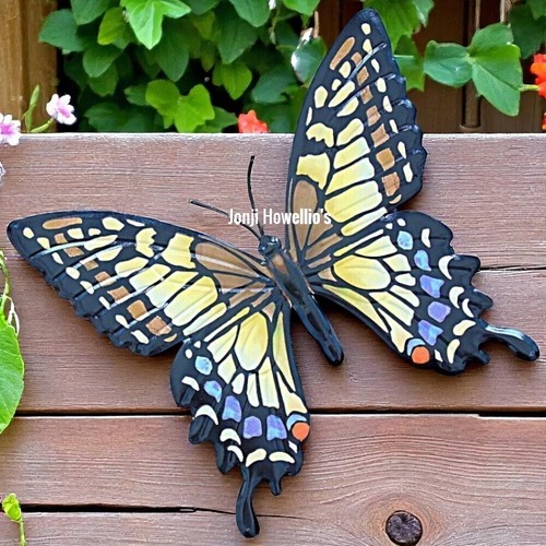 Metal butterfly garden - butterfly, wall
