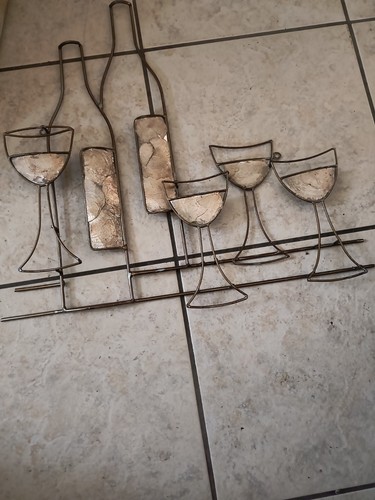 Vintage 90s metal wall - , art