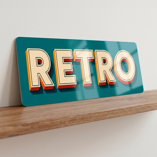 Retro metal sign bold - retro,