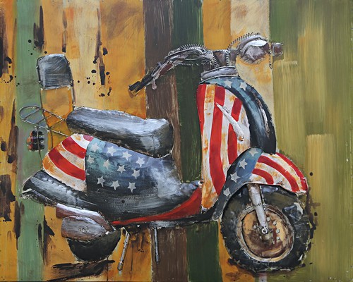 Metal wall art handmade - 3d,