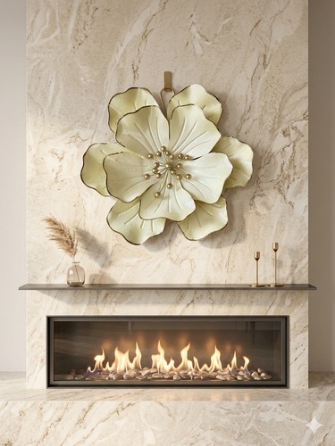 Large metal flower wall - 3d,