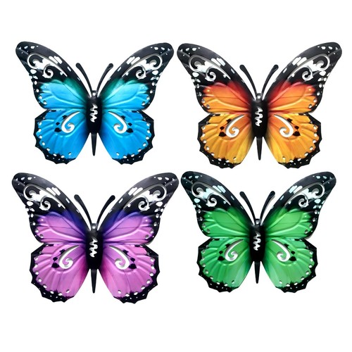 Metal butterfly garden wall - 3d,