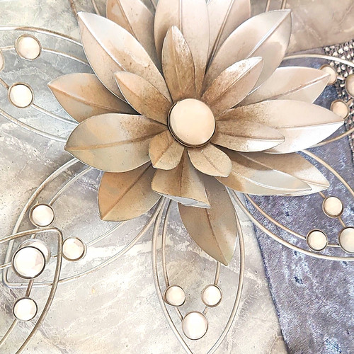 Metal floral flower wall - metal,