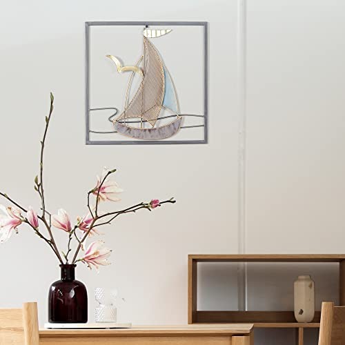 Adeco metal sailboat wall - adeco,