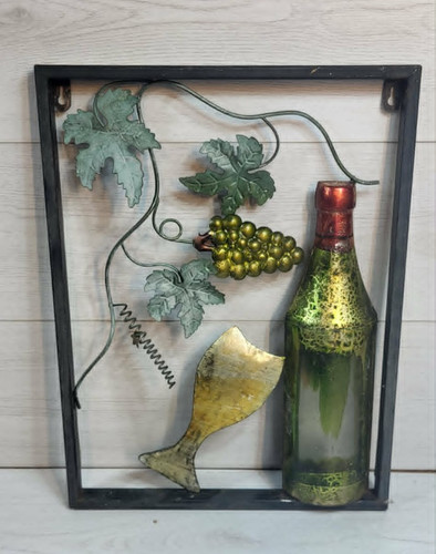 Metal wine wall - wine,