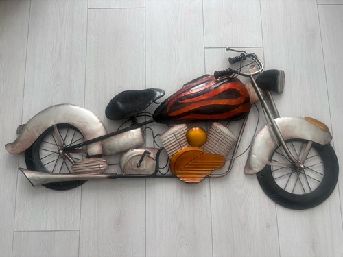 Large metal motorcycle - 1m, 3d
