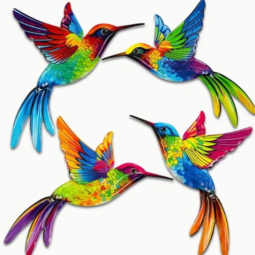 Pcs metal hummingbird wall - metal,