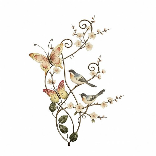 Metal flower wall - metal,