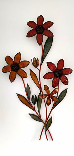 Floral wall hanging metal - floral,